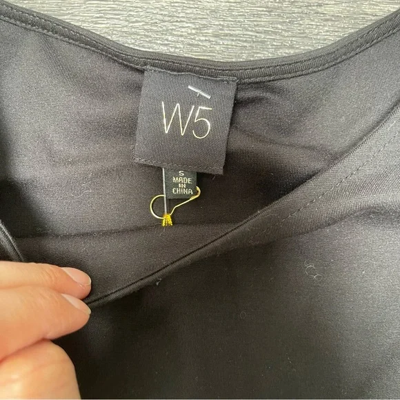 W5 Black Fringe Women's Top Size S - Picture 2 of 6